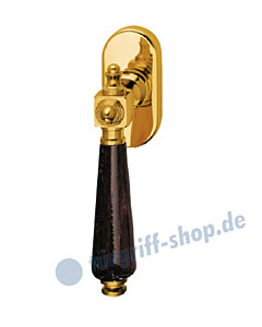 Thor II (ehemals Romy) Fenstergriff Messing-poliert/Kiefer dunkel Südmetall