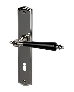 Thor-LS Basic Langschildgarnitur Edelstahlfarbig poliert/ Schwarz Südmetall