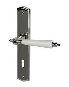 Thor-LS Vario Star Basic Langschildgarnitur Edelstahlfarbig poliert/ Weiß Südmetall