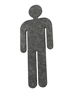 Toilettenpiktogramm Mann schwarz passiviert von Halcö
