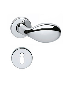 Tropfen Rosettengarnitur Knopfdrücker Chrom von Intersteel