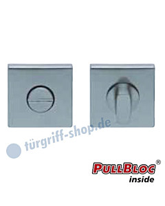 WC Rosettenpaar PullBloc quadratisch 55x55mm Edelstahl matt Scoop