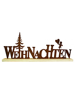 Weihnachten Schriftzug auf Holzständer 61 x 24 cm von Gartenambiente
