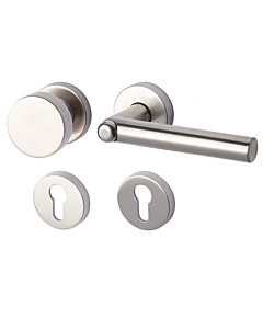 Flinke Klinke® WET-G Wechselgarnitur Flachknopf/Drücker mit Kindersicherung Edelstahl matt