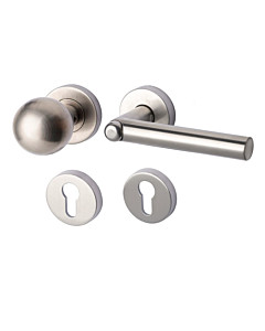 Flinke Klinke® WET-K Wechselgarnitur Kugelknopf/Drücker mit Kindersicherung Edelstahl matt