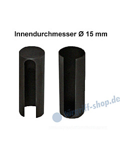 Zierhülsenpaar Innendurchmesser Ø15 mm Schwarzstahl-Optik Südmetall