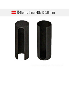 Zierhülsenpaar Innendurchmesser Ø16 mm (Ö-Norm) Schwarzstahl-Optik Südmetall