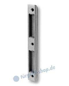 Zimmertür-Winkelschließblech abgerundet, silberfarbig lackiert von Südmetall