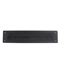 Zugklappe rechteckig mit Bürstenleiste Edelstahl schwarz matt von Intersteel