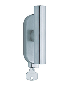 1010 (Cross) Fenstergriff abschließbar, ovale Olive, Edelstahl matt o. poliert Scoop