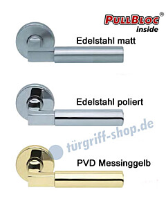 1016 (Bauhaus) Rosettengarnitur Pullbloc Edelstahl von Scoop