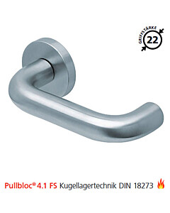 2104 Feuerschutzgarnitur Pullbloc® 4.1 FS Kugellager Edelstahl matt von Scoop 