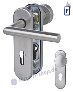 Sicura Kurzschild Ronny Feuer-Schutzgarnitur Knopf/Drücker Stift 9 mm Edelstahl matt Südmetall
