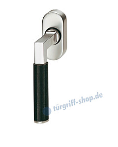 Fenstergriff FSB 34-1102 Alu F1/schwarz ovale Rosette nicht abschließbar