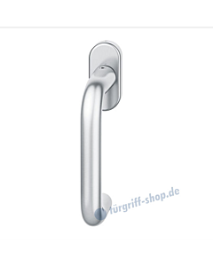 Fenstergriff FSB 34-1070 ovale Rosette Edelstahl feinmatt