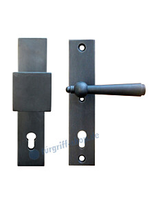 Hallstatt Square Schutzgarnitur Schmiedeeisen Knopf mittig von Galbusera