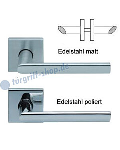 1109 (Jade II) Rosettengarnitur Square PullBloc Edelst. matt o. pol. Scoop