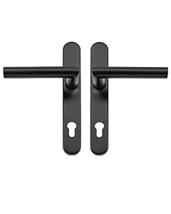 Schmalrahmen-Schutzgarnitur 5912A Drücker/Drücker Schwarz matt RAL 9005 Spitzer