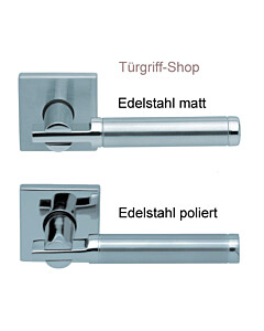 1088 (Pan) Quadrat-Rosettengarnitur PullBloc Edelstahl matt o. poliert Scoop
