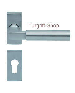 1016 (Bauhaus) Rosettengarnitur PullBloc eckig Edelstahl K4 Scoo