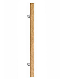 Stoßgriff 6289H | Länge 1200 mm | BA 1000 mm  | 50 mm Griffbreite | gerade Stützen | Edestahl matt / Eiche von Spitzer