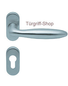 1083 (Sara) FS-Rosettengarnitur oval PullBloc Edelstahl Scoop