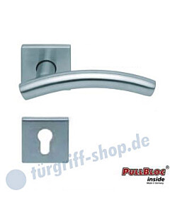1086 (Fabo) Halbgarnitur Quadratrosette PZ PullBloc Edelstahl matt oder poliert Scoop