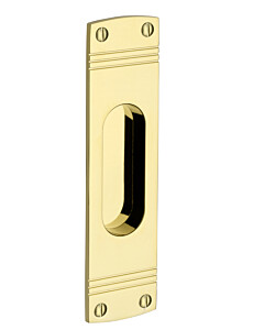 tecnoGRIFF Schiebetürmuschel Art deco SM 216-820 Schiebetürbeschlag für Schiebetüren mit Griffmuschel in MPu messingfarben PVD