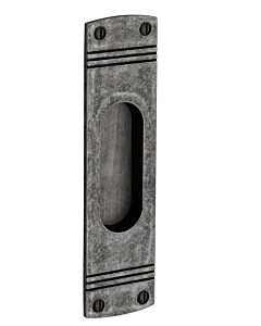 tecnoGRIFF Schiebetürmuschel Art deco SM 216-820 Schiebetürbeschlag für Schiebetüren mit Griffmuschel in DAS Dark Antique Steel
