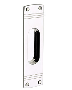 tecnoGRIFF Schiebetürmuschel Art deco SM 216-820 Schiebetürbeschlag für Schiebetüren mit Griffmuschel in MPN PVD Nickel poliert