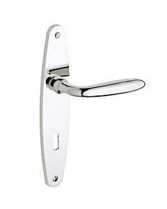 tecnoGRIFF Art dèco Türbeschlag Marie C in Nickel poliert MPN PVD – BB / PZ / WC-Bad