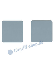 Schlüsselrosettenpaar blind flächenbündig quadratisch 55x55mm Edelstahl-matt Scoop