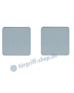 Schlüsselrosettenpaar blind flächenbündig quadratisch 55x55mm Edelstahl-poliert Scoop