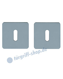 Schlüsselrosettenpaar Buntbart flächenbündig quadratisch 55x55mm Edelstahl-matt Scoop