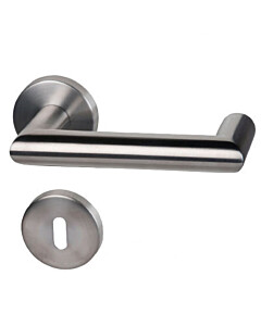 Hanna-R Rosetten-Halbgarnitur für Haustüren, Top Speed, Profilzylinder, 8 mm, GK4, Edelstahl-matt Südmetall