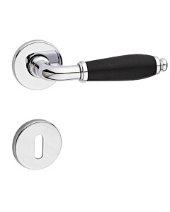 Marina 108/273MA Rosettengarnitur Chrom poliert / Schwarz matt von Fimet