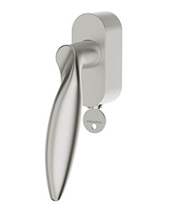 Padua Fenstergriff ovale Rosette abschließbar RC 2 zertifiziert in Nickel matt von JTC