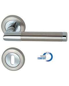 Royal-R MRM Comfort Rosettengarnitur Chrom/Edelstahl matt von Süd-Metall - Buntbart