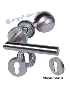 Sicura Manuel/Ronny-R Top Speed Rosetten-Schutzgarnitur, Knopf/Drücker,  ES1, Edelstahl matt Südmetall