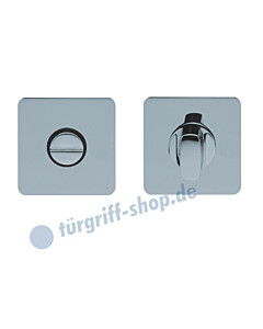 WC Rosettenpaar flächenbündig quadratisch 55x55mm Edelstahl-poliert Scoop