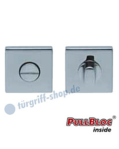 WC Rosettenpaar PullBloc quadratisch 55x55mm Edelstahl poliert Scoop