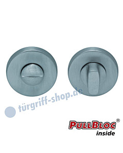 WC Rosettenpaar PullBloc rund Ø 54mm Edelstahl matt Scoop