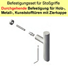 Stoßgriff-Befestestigungsset | durchgehende Befestigung an Metall/Holz/Kunststofftüren, Zierkappe Südmetall