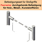 Stoßgriff-Befestigungs-Set | paarweise Befestigung an Metall/Holz/Kunststofftür Südmetall 