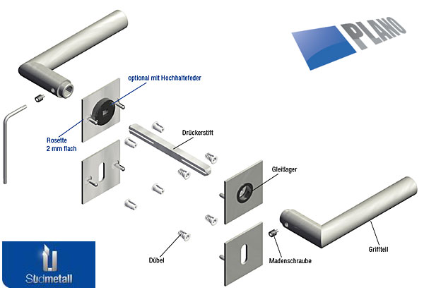 2 Stück Innentürgriff Schalenzug Aluminiumlegierung Ersatz Passend für –