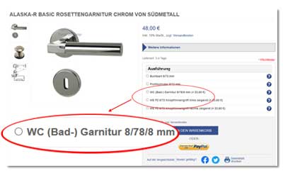 Screenshot Ausführung WC/Bad Screenshot Ausführung WC/Bad